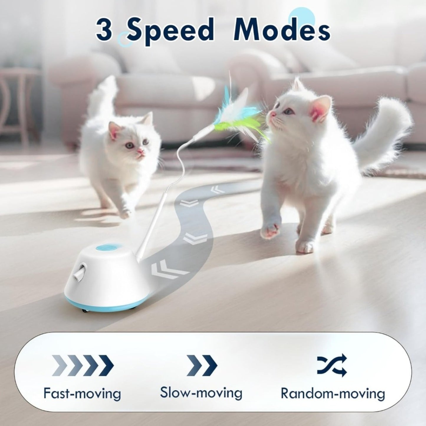 Interactive Cat Wand Toy with Feather Refills - PawGliss - photo 3