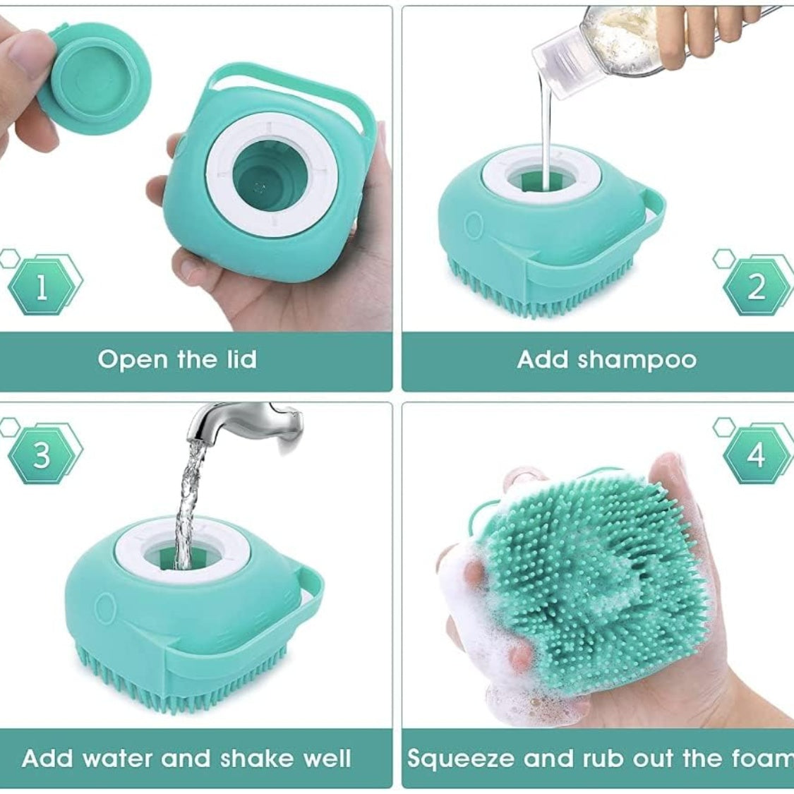 Silicone Pet Bath Massage Brush for Dogs and Cats - PawGliss - photo 4