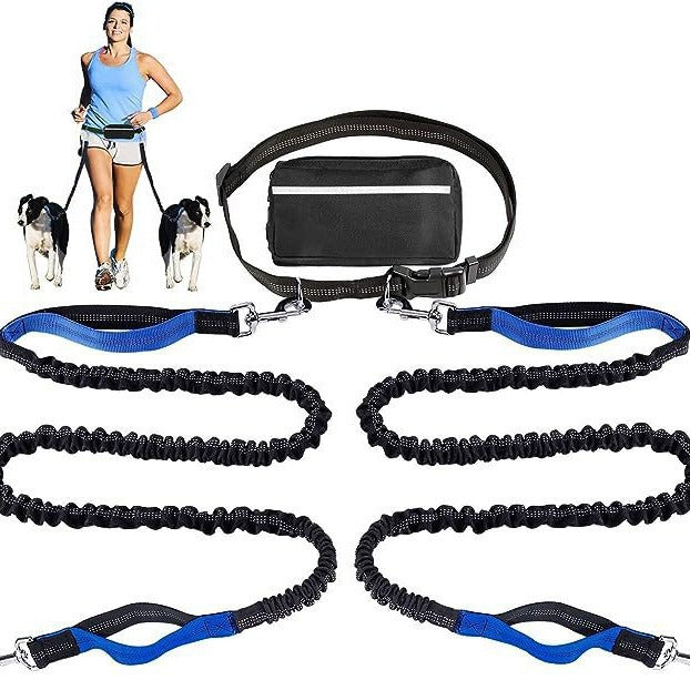 Reflective Dog Leash Set with Waist Pack for Running - PawGliss - photo 3