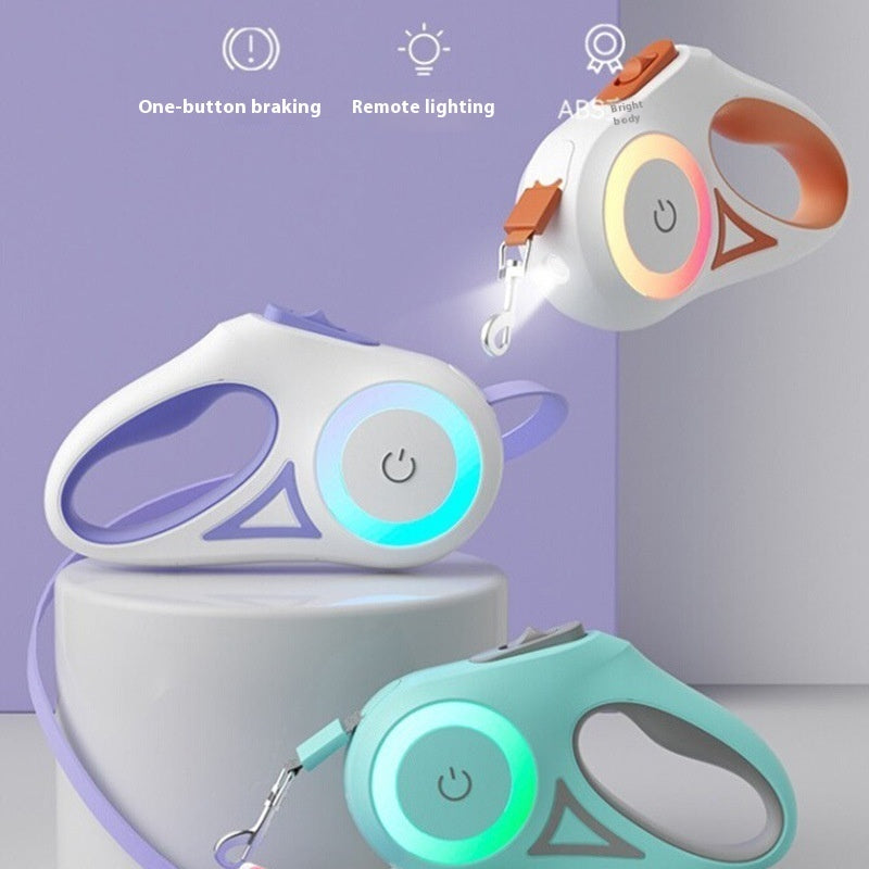 Retractable Dog Leash with LED Light for Night Walks - PawGliss - photo 3