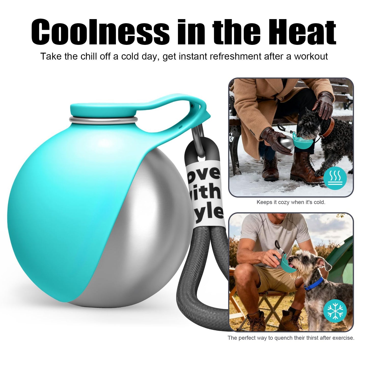 Portable No Spill Dog Water Bottle for Hiking and Walking - PawGliss - photo 6