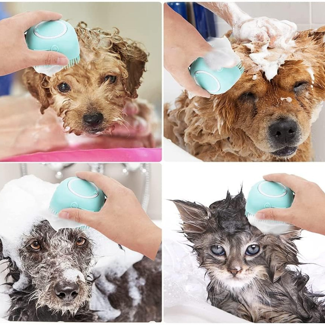 Silicone Pet Bath Massage Brush for Dogs and Cats - PawGliss - photo 7