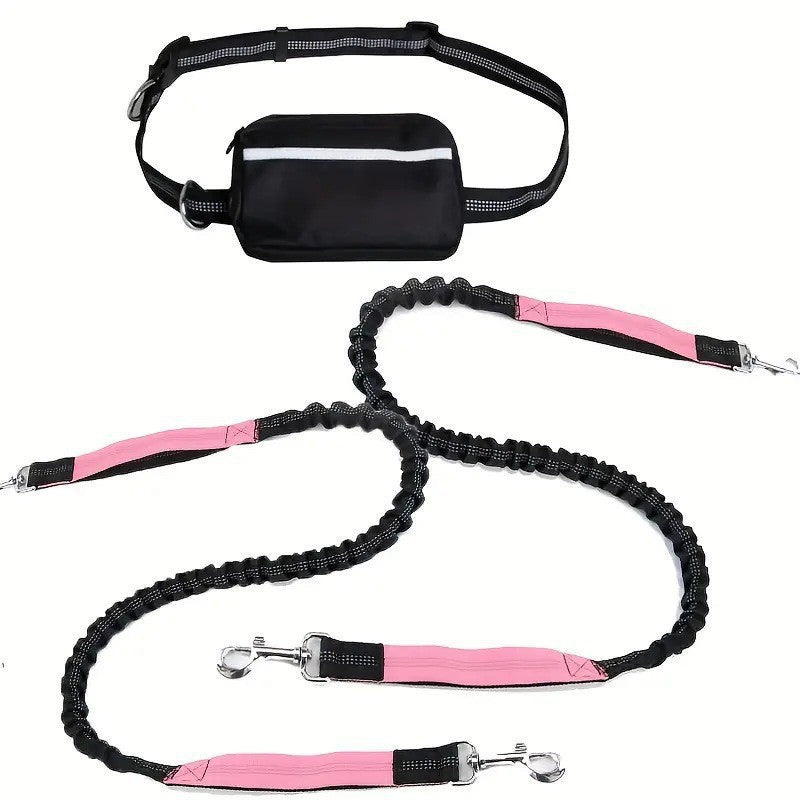 Reflective Dog Leash Set with Waist Pack for Running - PawGliss - photo 7