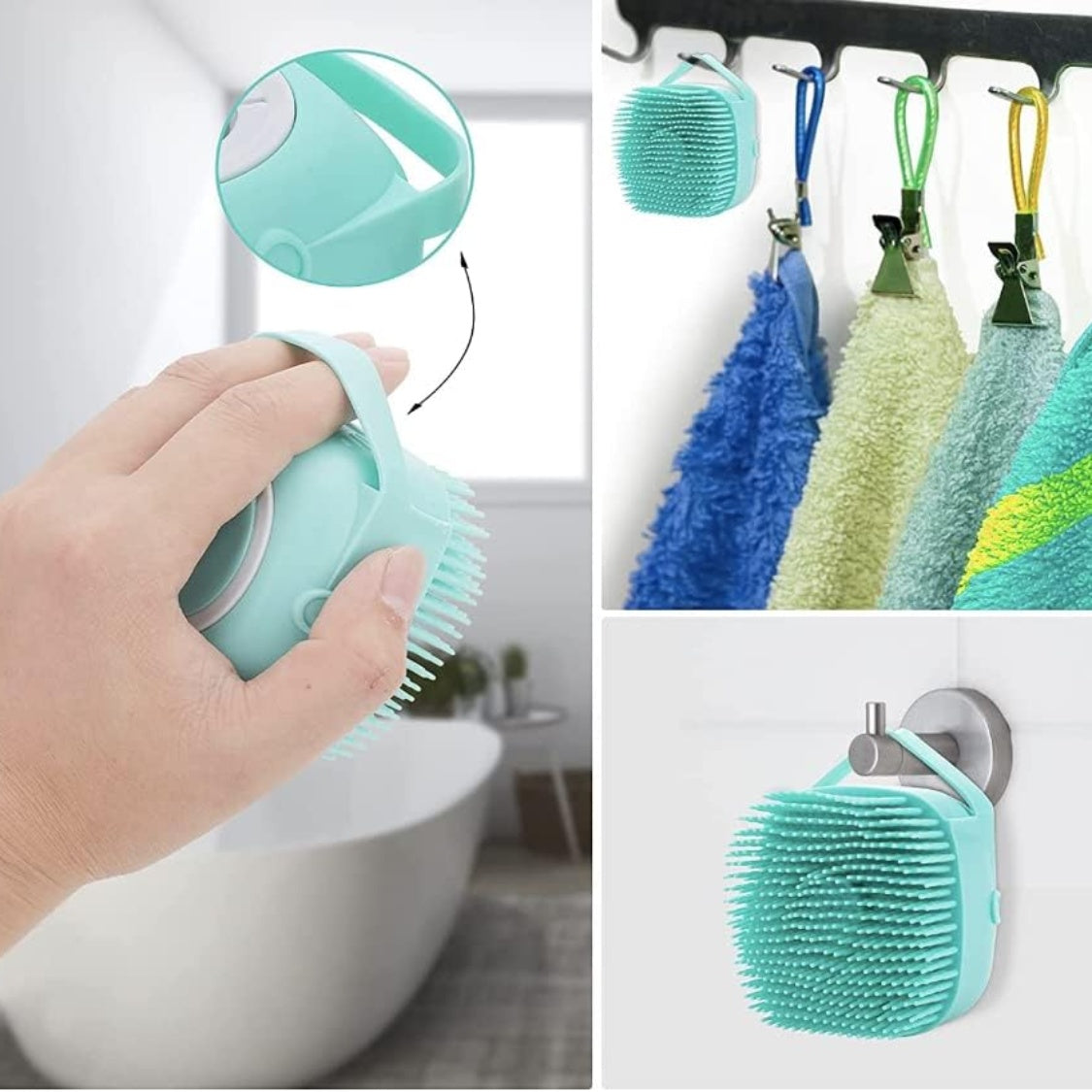 Silicone Pet Bath Massage Brush for Dogs and Cats - PawGliss - photo 3