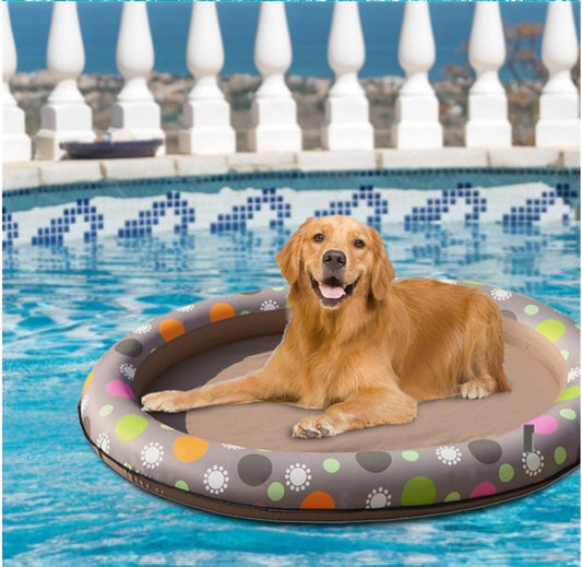 Inflatable Dog Pool Float Bed for Summer Swimming - PawGliss - photo 1