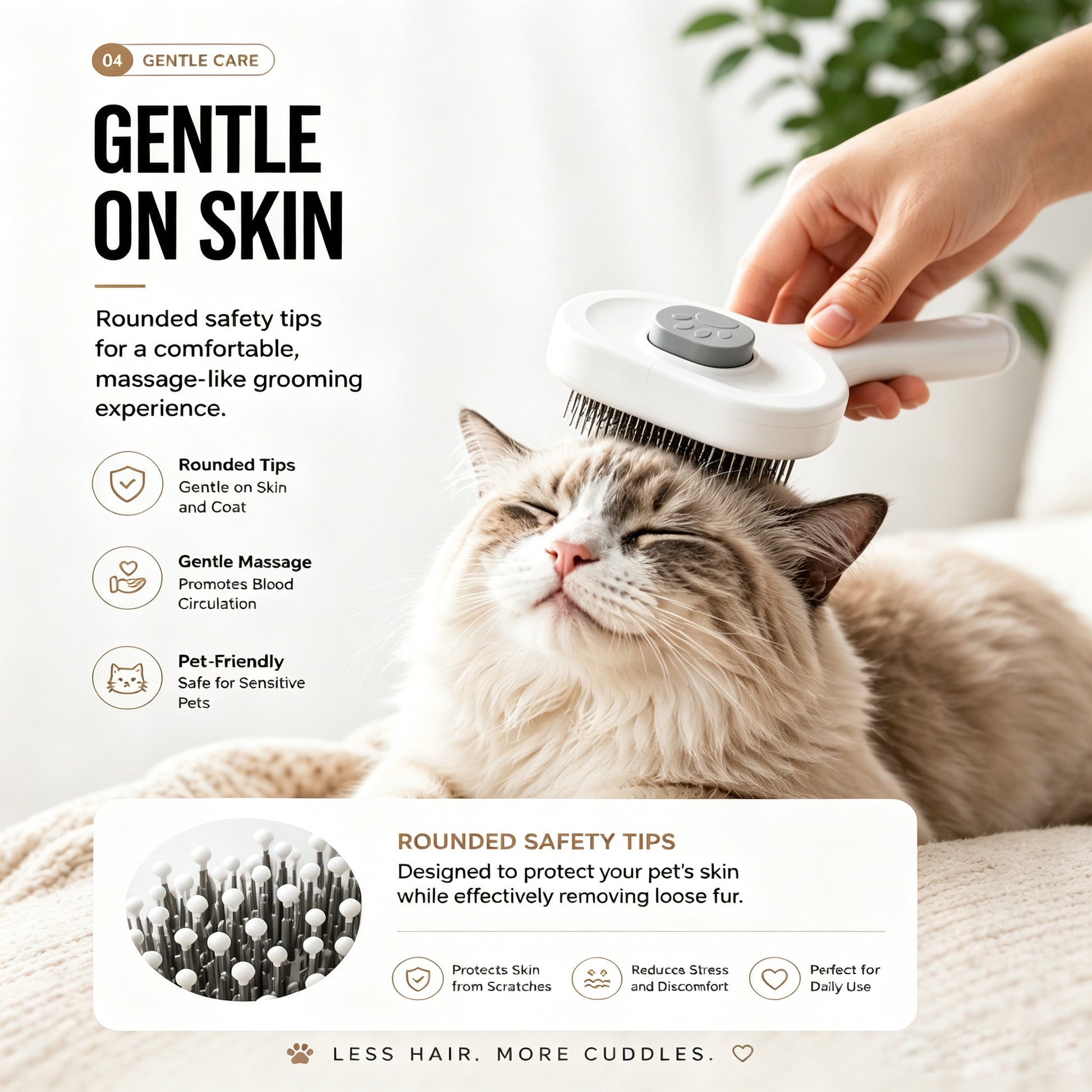 Self Cleaning Deshedding Slicker Brush for Dogs and Cats - PawGliss - photo 2