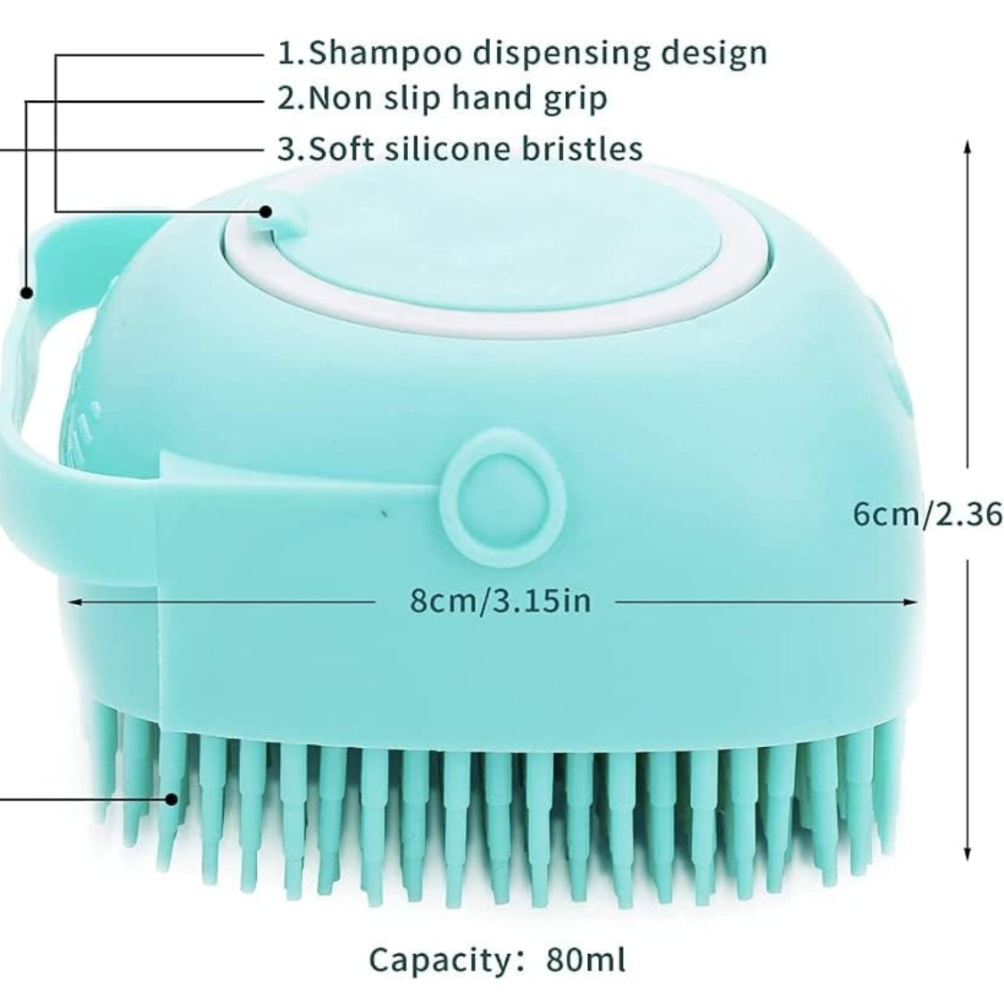 Silicone Pet Bath Massage Brush for Dogs and Cats - PawGliss - photo 5