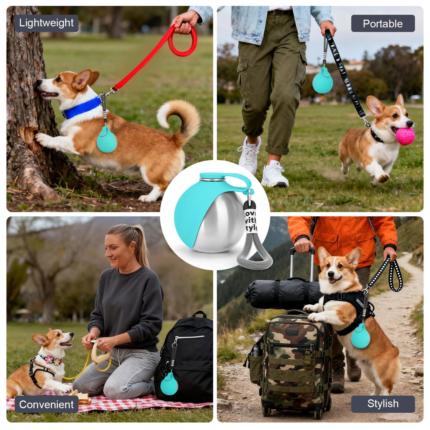 Portable No Spill Dog Water Bottle for Hiking and Walking - PawGliss - photo 5