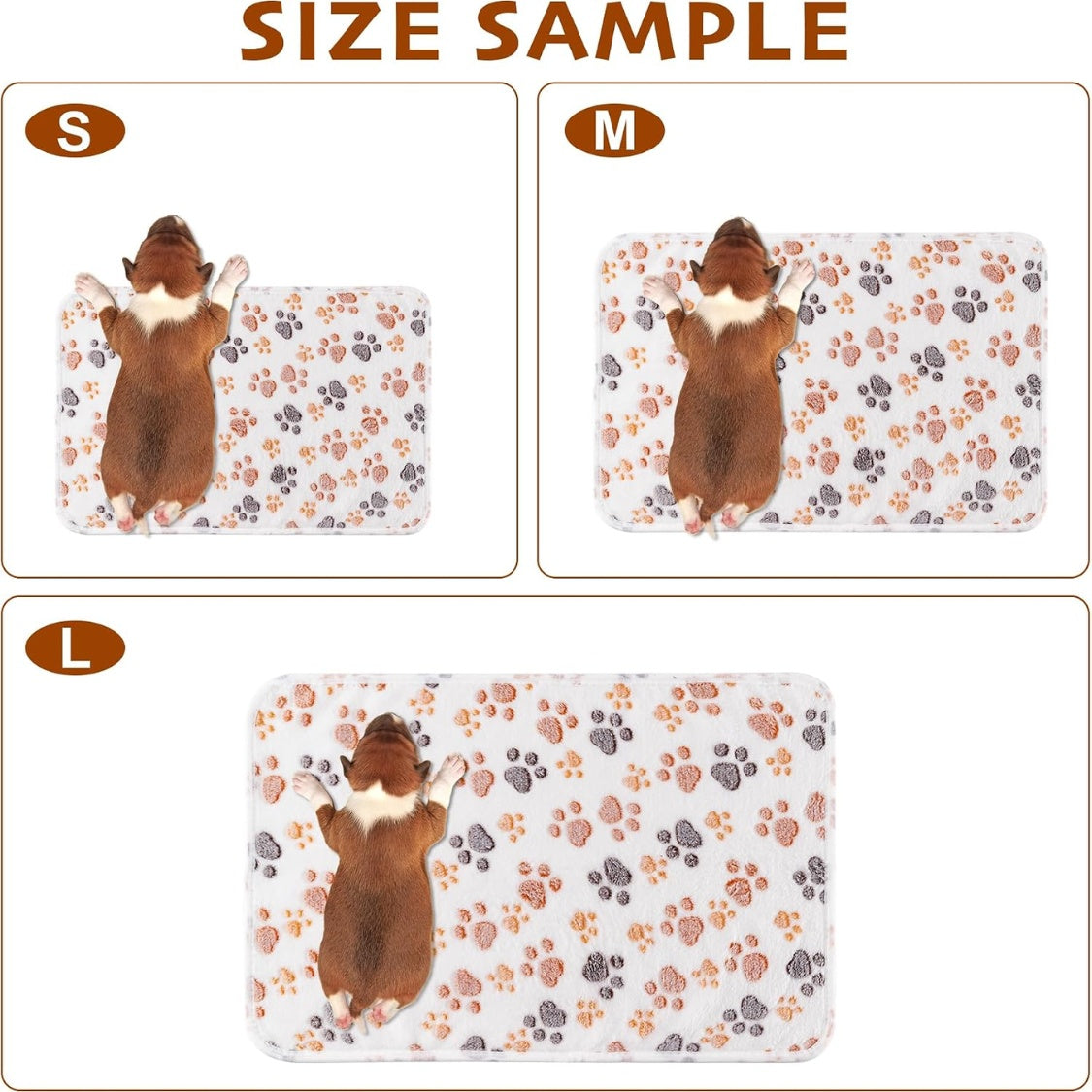 Fleece Pet Blanket Set 3 Pack Soft Flannel Throw - PawGliss - photo 4