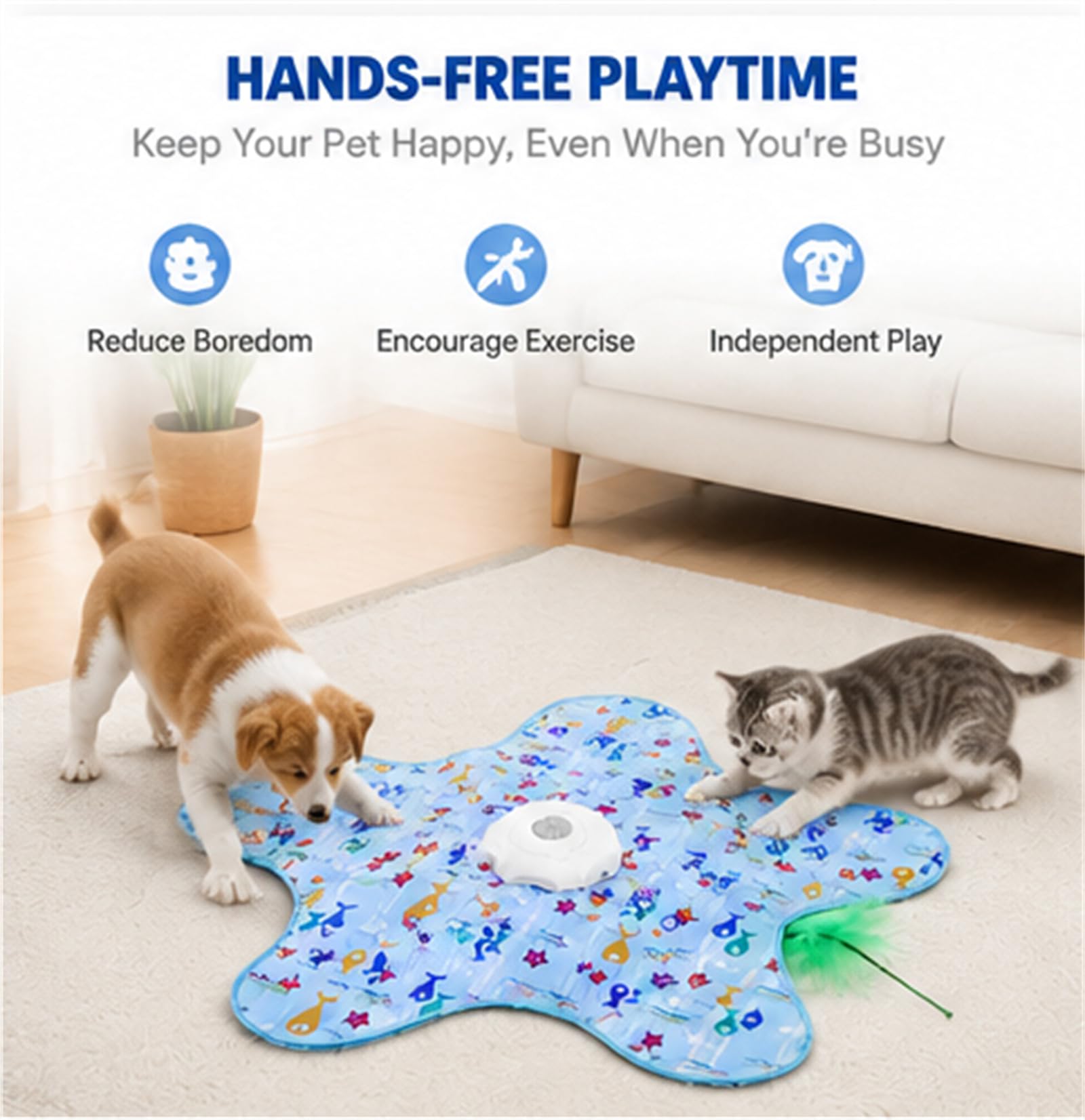 Rechargeable Interactive UFO Toy for Cats and Dogs - PawGliss - photo 4