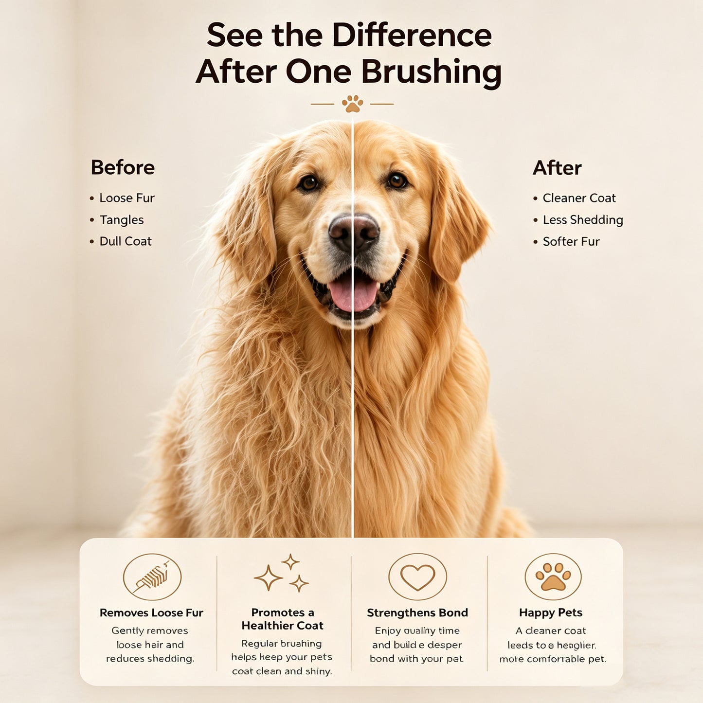Self Cleaning Deshedding Slicker Brush for Dogs and Cats - PawGliss - photo 3