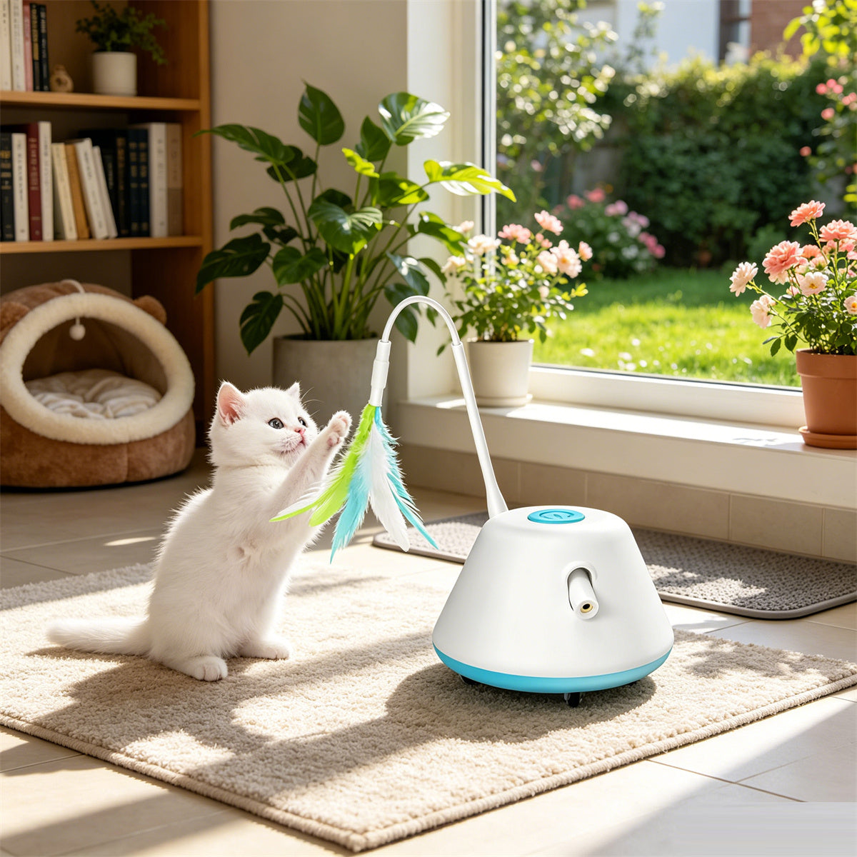 Interactive Cat Wand Toy with Feather Refills - PawGliss - photo 1