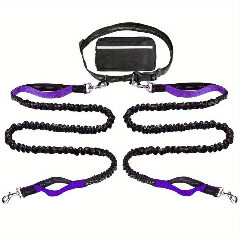 Reflective Dog Leash Set with Waist Pack for Running - PawGliss - photo 12